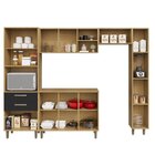 Cozinha Completa Modulada 5 Peças 9 Portas 2 Gavetas Com Tamp