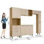 Cozinha Completa Modulada 5 Peças 9 Portas 2 Gavetas Com Tamp