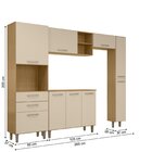 Cozinha Completa Modulada 5 Peças 9 Portas 2 Gavetas Íris Car