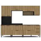 Cozinha Completa Modulada 5 Peças 9 Portas 5 Gavetas 1 Nicho