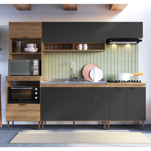 Cozinha Completa Modulada 5 Peças Com Torre Quente Para 2 For