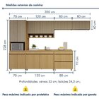 Cozinha Completa Modulada 6 Peças 11 Portas 5 Gavetas 100% Md
