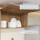 Cozinha Completa Modulada 6 Peças 7 Portas 7 Gavetas Com Roda