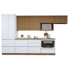 Cozinha Completa Modulada 6 Peças 7 Portas 7 Gavetas Com Roda