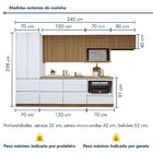 Cozinha Completa Modulada 6 Peças 7 Portas 7 Gavetas Com Roda
