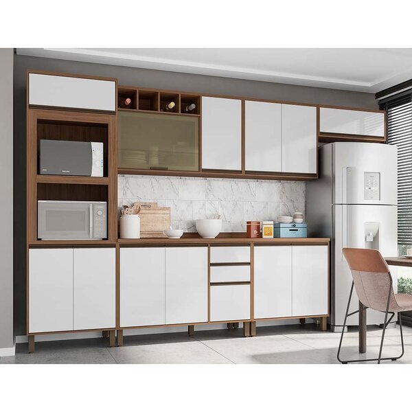 Cozinha Completa Modulada 6 Peças Nicho Forno E Microondas Ar