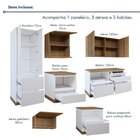 Cozinha Completa Modulada 7 Peças 9 Portas 7 Gavetas Com Roda