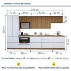 Cozinha Completa Modulada 7 Peças 9 Portas 7 Gavetas Com Roda