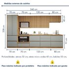 Cozinha Completa Modulada 7 Peças 9 Portas 7 Gavetas Com Roda