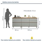 Cozinha Completa Modulada 8 Peças 10 Portas 10 Gavetas Norten