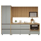 Cozinha Completa Modulada 8 Peças 10 Portas 10 Gavetas Norten