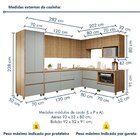 Cozinha Completa Modulada 9 Peças 11 Portas 8 Gavetas Norten