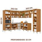 Cozinha Completa Modulada 9 Peças Nature Off White Zolor Shop