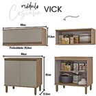Cozinha Completa Modulada  Vick 6 Peças 14portas E 2 Gavetas