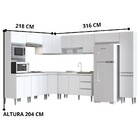 Cozinha Completa Modulada De Canto Athena Branco - Irm