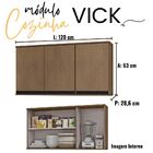 Cozinha Completa Modulada Vick 4 Peças 10 Portas E 2 Gavetas