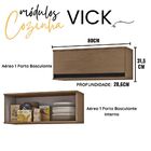 Cozinha Completa Modulada Vick 4 Peças Nogal/nogal - Megasul
