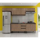 Cozinha Completa Modulada Vick 5 Peças  Nogal/nogal