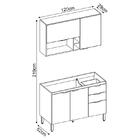 Cozinha Completa Modular Firenze Sem Tampo 2 Peças Composição