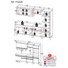 Cozinha Completa Multimóveis Veneza Up Fg2035 Com Leds Armári
