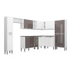 Cozinha Completa Multimóveis Xangai Rock Fg3286 Com Armário E
