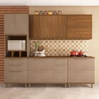 Cozinha Completa Munique 10 Portas 6 Gavetas Freijo/camurça -