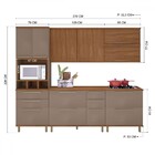 Cozinha Completa Munique 10 Portas 6 Gavetas Freijo/camurça -