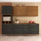 Cozinha Completa Munique 10 Portas 6 Gavetas Freijo/chumbo -