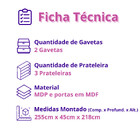 Cozinha Completa Nala 4 Peças 8 Portas 2 Gavetas Mobilihouse