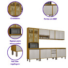 Cozinha Completa Nala Com Cristaleira 5 Peças 12 Portas Mobil