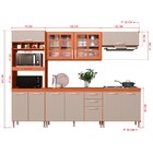 Cozinha Completa Napoli 11 Portas 2 Gavetas Freijó/camurça 61