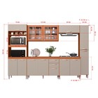 Cozinha Completa Napoli 13 Portas 2 Gavetas Freijó/camurça 61