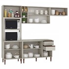 Cozinha Completa New 11 Portas 2 Gavetas Legno/nogueira Cn07c