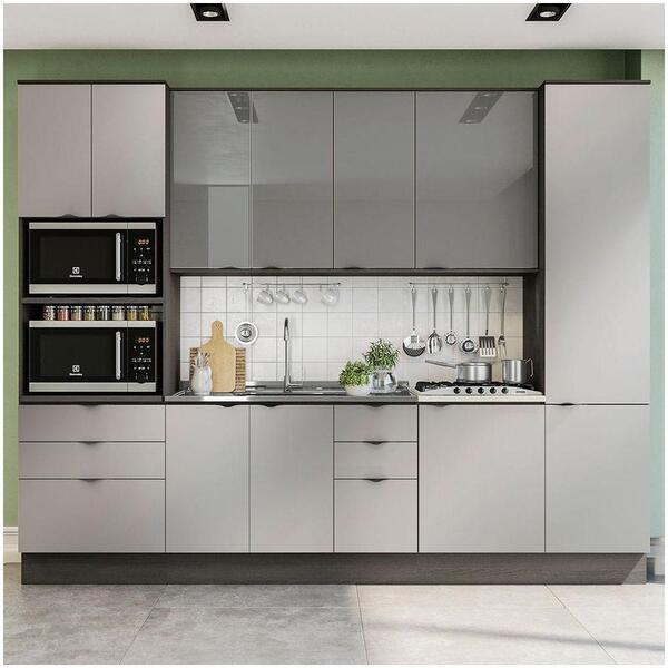 Cozinha Completa Nox Onix/steel/vidro Inox 7 Peças