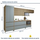 Cozinha Completa Nuestra Cosas 7 Portas 7 Gavetas Ripado 100%