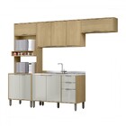 Cozinha Completa Olivia 10 Portas 2 Gavetas Castanho/off Whit