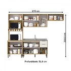 Cozinha Completa Olivia 10 Portas 2 Gavetas Castanho/off Whit