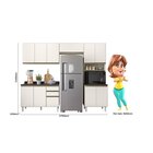 Cozinha Completa Paneleiro Microondas 4 Peças 100% Mdf Angeli