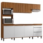 Cozinha Completa Paola 8 Portas 2 Gavetas Mel/branco - Delmar