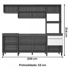 Cozinha Completa Paola 8 Portas 2 Gavetas Mel/branco - Delmar