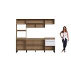 Cozinha Completa Paola 8 Portas 2 Gavetas Mel/branco - Delmar