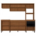 Cozinha Completa Paola 8 Portas 2 Gavetas Mel/preto - Delmarco