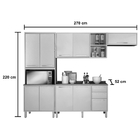 Cozinha Completa Paris Sallêto Móveis Branco