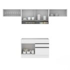 Cozinha Completa Planejada 4 Peças Marina Glamy Madesa - Bran