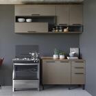 Cozinha Completa Planejada Compacta 2 Peças 6 Portas 3 Gaveta