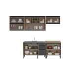 Cozinha Completa Planejada Compacta 5 Peças 8 Portas 3 Gaveta