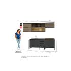 Cozinha Completa Planejada Compacta 5 Peças 8 Portas 3 Gaveta