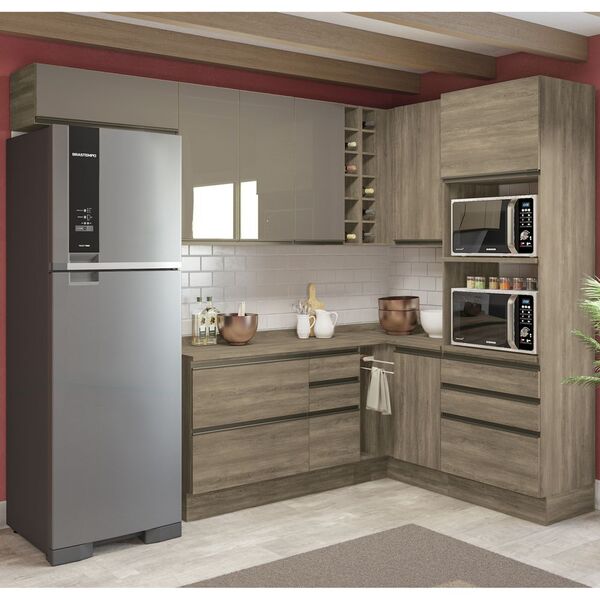 Cozinha Completa Planejada De Canto 2 74x1 68mm 11 Peças Linh