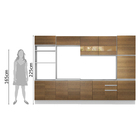 Cozinha Completa Planejada Madesa Glamy Roma 3 Gavetas 13 Por