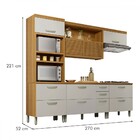 Cozinha Completa Princesa 6 Portas 6 Gavetas Ripado 100% Mdf